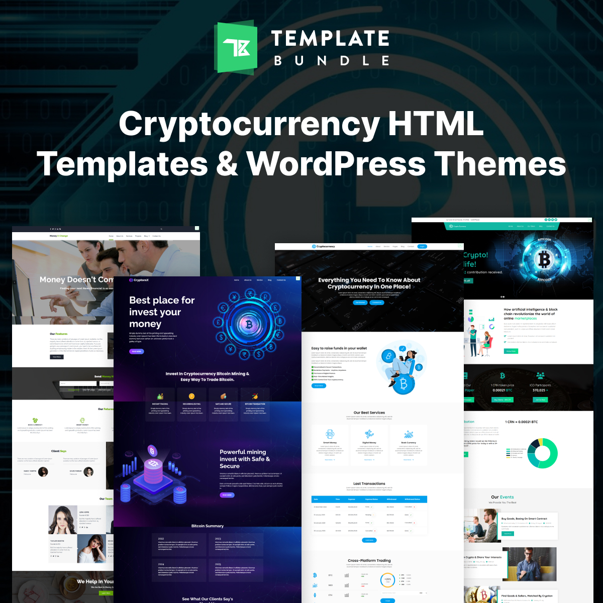 Cryptocurrency HTML Templates & WordPress Themes