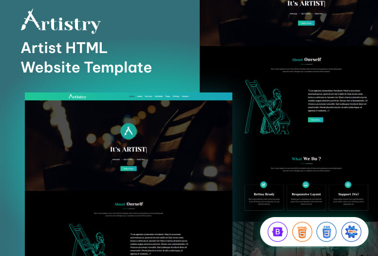 artist html template