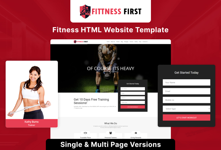 Fitness First - Fitness HTML Website Template