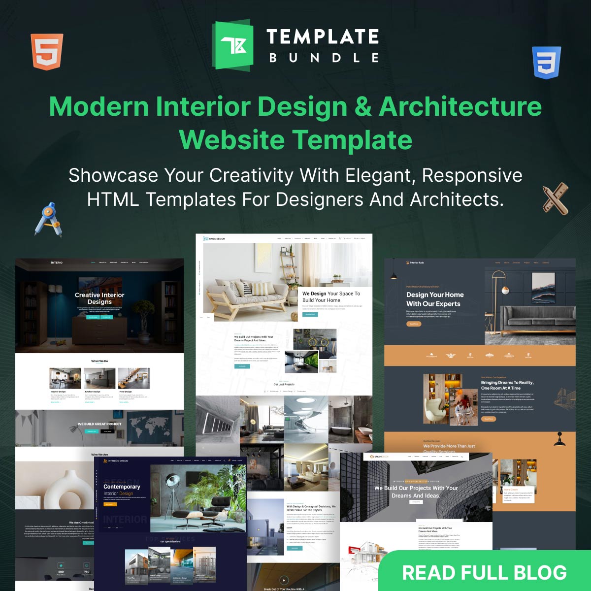 Modern Interior Design & Architechers Ewbsite Template