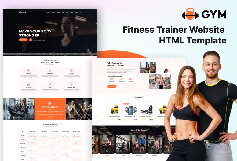 GYM Fitness Trainer Website HTML Template