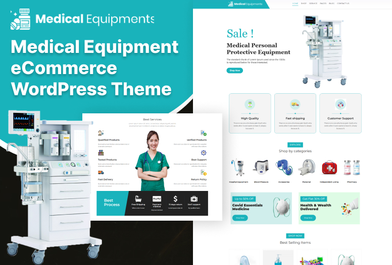 Medical Equipment eCommerce WordPress Theme Medical Equipment WordPress Theme